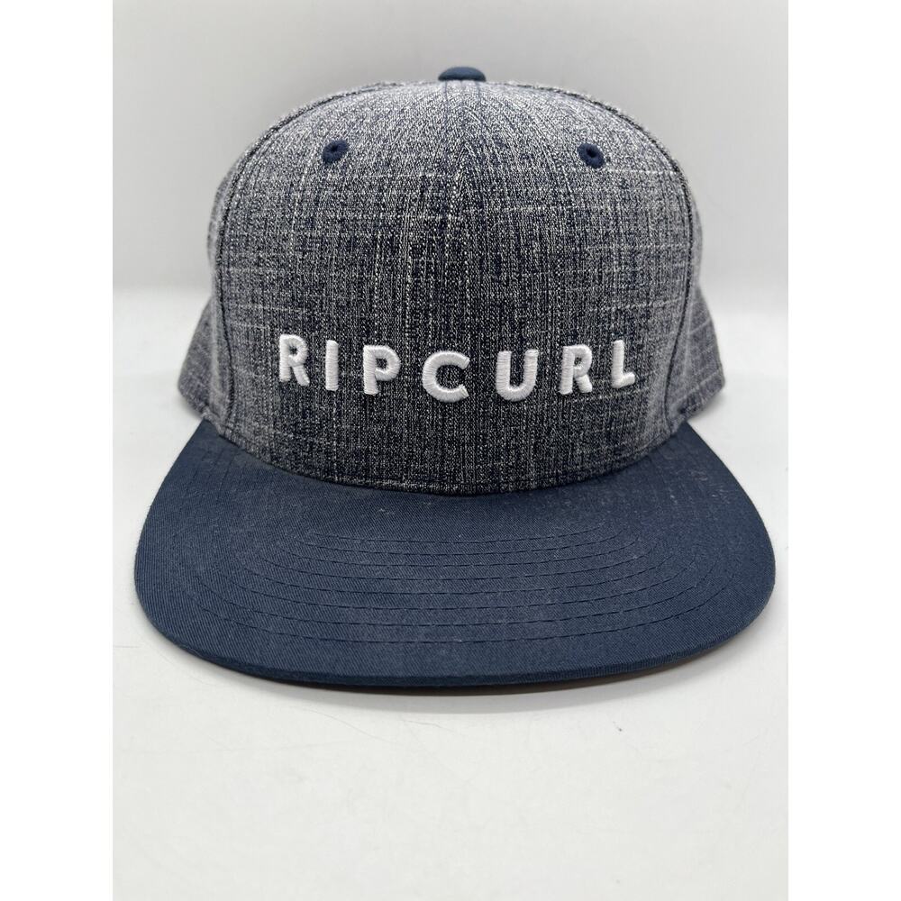 RIP CURL SKATE SURF HAT Gray Embroidered Logo Snapback Cap Nice Preowned Shape
